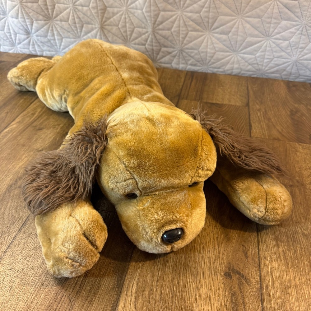 VTG Best Made Toys Cocker Spaniel Puppy Dog Plush Large Floppy Laying 30 Inch